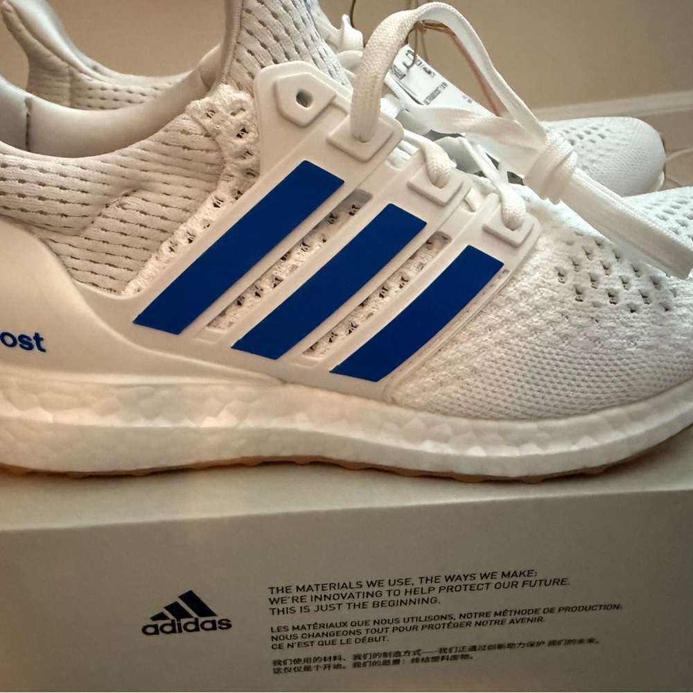Adidas Ultraboost 1.0 White with Blue Highlights - Picture 5 of 8